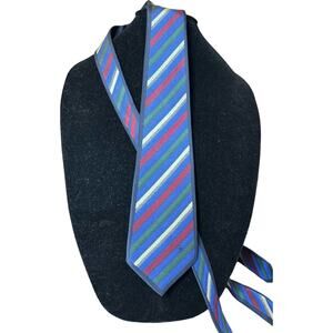 Mila Schon Striped Silk Tie EUC